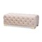 Baxton Studio Avara Beige Velvet Upholstered Gold Finished Tufted Bench Ottoman 154-9369 - alternate 1